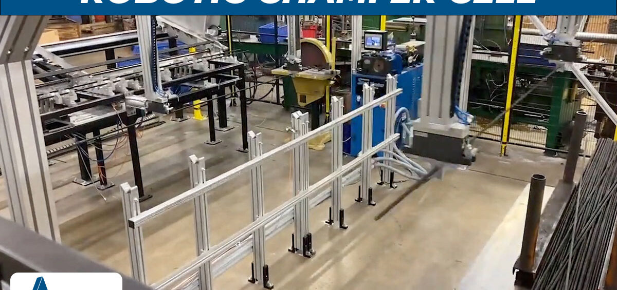All America Threaded Products installs a robotic chamfer cell for automated chamfering and stamping